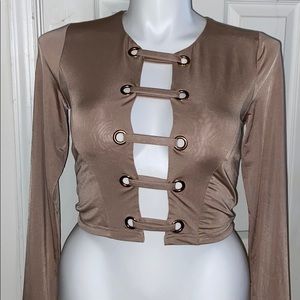 Tan crop top